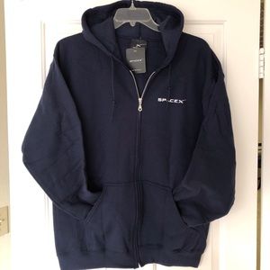 SpaceX Men’s Navy Blue Zipper Sweatshirt